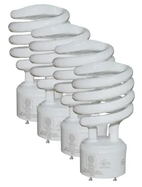 B07qkn9mj8 Sleeklighting Gu24 23w 6500k Cfl Spiral Light Bulb 1600lm - 4 Pack