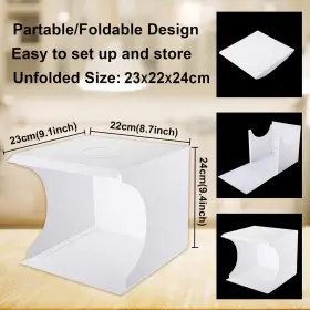 Slow Dolphin 646690761809 Photo Studio Light Box For Jewellery Small Items Folding Photography Portable Us #3