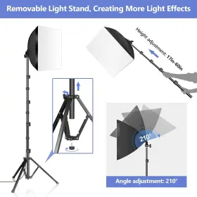 Slow Dolphin 738630654323 Photography Studio Softbox Lighting Kit With 16 Inch X16 And 3 Colors Tem #3