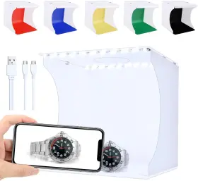 Sd-888 Slow Dolphin Portable Photo Studio Box With 40pcs Smd Led Beads For Jewellery An