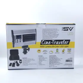 401602 Smith-victor No Batt Cine-traveler Bi-color 1500 Lumens On-camera Led Light Kit #3