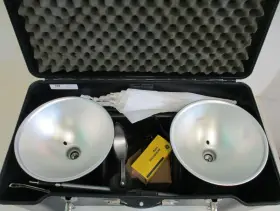 Kt900 Smith-victor 5300w 3 Lighting Kit Studio Light Stand Boom Bulb In Wheeled Case #3