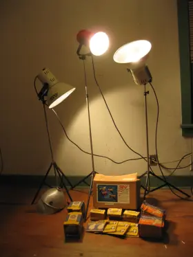 A120s Smith-victor Rare 3 Vintage Photography Lights With Tripods All Work Great