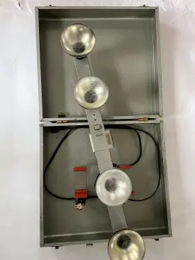 L400 Smith-victor Vintage 4 Light Bulb Bar With Case Lightbulbs Lighting Unit #2