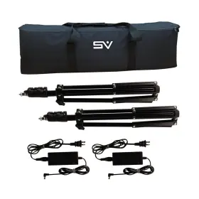 401619 Smith-victor Sv Slimpanel 800 Watt Daylight Led Two Light Kit With Stands And Bag #2