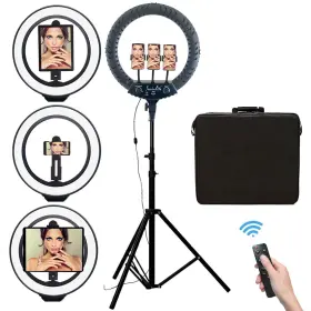 Socialite 691327199739 18 Inch Ring Light With Stand Ipad Mount Mirror Carry Bag And Remote - Dimmable #2