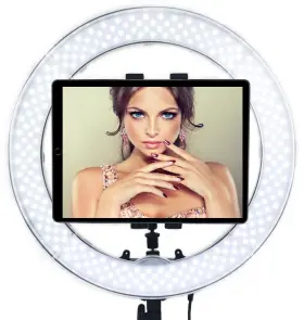 Socialite 691327199739 18 Inch Ring Light With Stand Ipad Mount Mirror Carry Bag And Remote - Dimmable