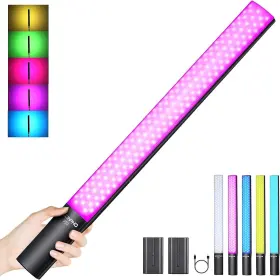 Soonpho 744173507460 P20 Rgb Led Video Light Wand Kit With 2-pack 4400mah Battery Handheld Photog