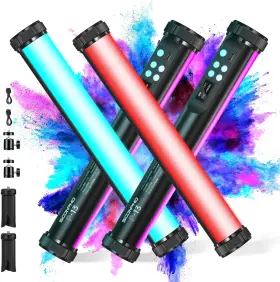 Sp-p13 Soonpho 2pack Rgb Led Video Light Stick Wand 3200k 8500k Magnetic Photography Tube