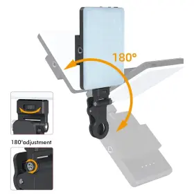 Spark Sync 608275580595 60 Led 2000mah High Power Rechargeable Clip Fill Video Conference Light With #2