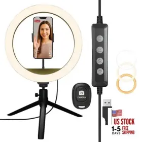 Rgbled102 Sse 10.2 Inch Rgb Led Ring Light For Live Streaming - Adjustable Color Modes Phone