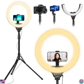 B0cmwvy4ym Stanley 14ftft Foldable Ring Light With 62ftft Tripod And Phone Holder For Tiktok/youtube