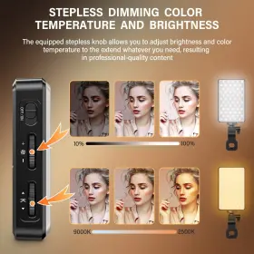 Starbea 768681516837 Light 120leds Selfie With Clip And Tripod Cri 95 3000mah 2500k-9000k 3 #2