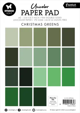 5a0023k9-1g6jv Studio Light 2 Pack Unicolor Essentials Paper Pad 5.83 Inch X8.25 -nr. 206 Christmas #2