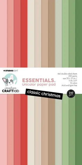 5a0023kn-1g6j9 Studio Light Unicolor Essentials Paper Pad 11.8 Inch X5.9 24/pkg-nr. 221 Classic Chr