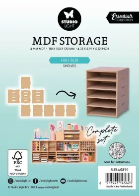 Lesmdf19 Studio Light Mdf Storage Essentials-nr. 19 Half Box Drawer