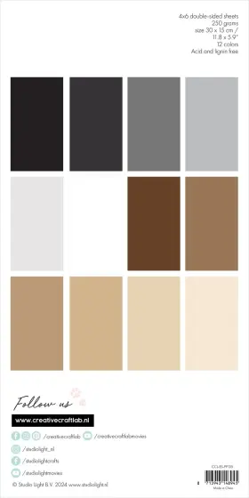 Lespp135 Studio Light Essentials Paper Pad 11.8 Inch X5.9 -nr. 135 Brown And Grey #3