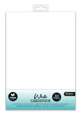 Slcops39 Studio Light Consumables Cardstock 8.25 Inch X11.7 10/pkg-nr. 39 White