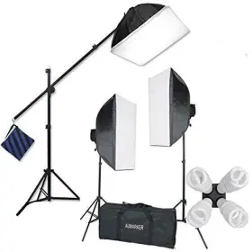 2400 Studiofx 655295100197 Watt Softbox Continuous Photo Lighting Kit 16 Inch X24 Boom Arm A #2