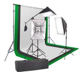 2400 Studiofx 655295100197 Watt Softbox Continuous Photo Lighting Kit 16 Inch X24 Boom Arm A