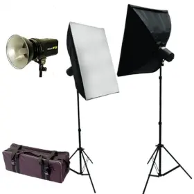 Studiofx 783586995518 600 Watt Photo Studio Monolight Strobe Flash Softbox Lighting Umbrella Kit