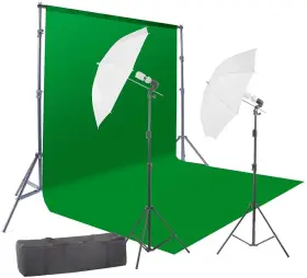 800w Studiofx 783586995808 Chromakey Green Screen 10ft X 12ft Backdrop Photography Video Lighting K