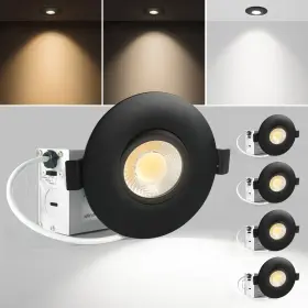 Sublimation 721691969796 Black 4 Packs 3 Inch Led Recessed Light 10w Colors Adjustable