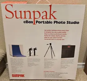 Sunpak 081097300020 Ebox Studio Portable Mini Photo 20 X W Two Spotlights And Tripod #2