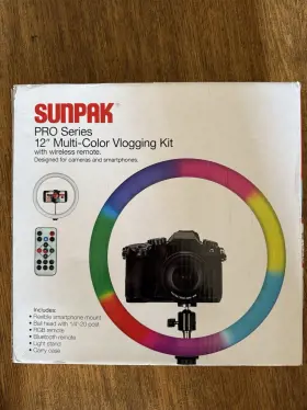 Vgp-led-72-6rlk Sunpak 12ftft Ring 42ftft Height Portable Vlogging Kit For Smartphones And Iphones