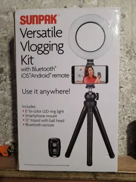 Vgt-led72-6rlk Sunpak Versatile Vlogging Kit For Smartphones - Bluetooth Remote