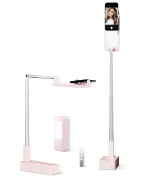 V10p Supedesk Phone Stand For Recording Overhead Mount With Light Selfie Port