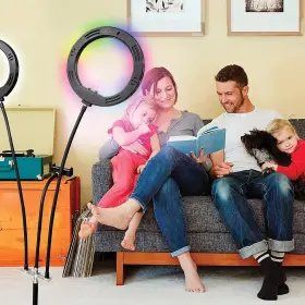 Sc-2710sr Supersonic 639131227101 Double 8-inch Selfie Ring Light 3 Color Lighting Modes #2