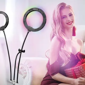 Sc-2710sr Supersonic 639131227101 Double 8-inch Selfie Ring Light 3 Color Lighting Modes #3