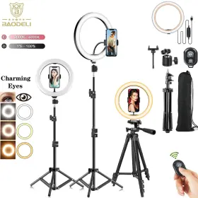Supreme-goodsoutlet 445020021018 10 Inch 26cm Led Selfie Ring Light Photography Video Ringlight Phone Stand Tri #2