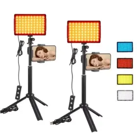 Swdport 780854559083 2-pack Studio Led Video Light Streaming Lights Computer Camera Webcam P