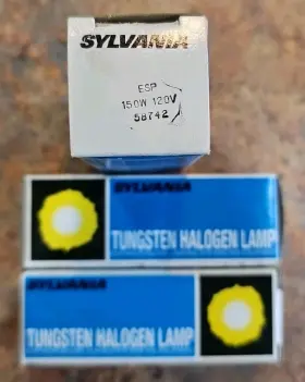 58742-3 Sylvania 150q/cl/dc/1 Nos Lot Of 3 Tungsten Lamp Light Bulbs Esp 120 Volt 150 Watt