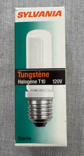 250t10 Sylvania 18897 Tungsten Halogen T10 120v 250w Frosted - 250t10/hal/f