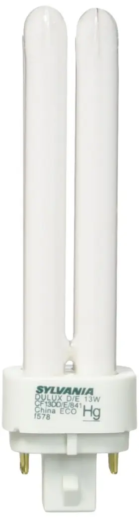 B00p6mu8vs Sylvania 20667 Cf13dd/e/841/eco 13w 4100k 4-pin Double Tube Cfl 10 Pack