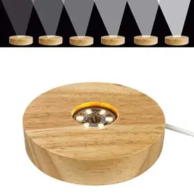 Ac-02 Syovalumi Mintso Elegant Wooden Led Light Stand With Adjustable Brightness 4 Inch #3