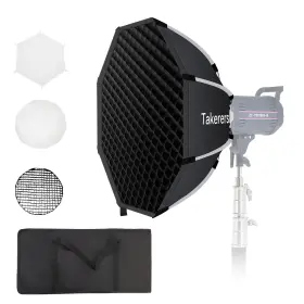 T-sk55 Takerers Bowens Mount Parabolic Softbox Upgraded One-step Quick Installation 22inch/