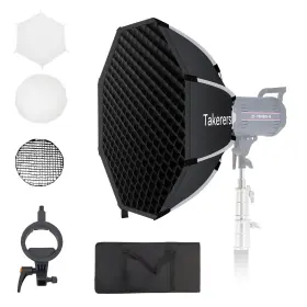T-sk55s Takerers 22inch/55cm Deep Parabolic Softbox Diffuser With Honeycomb Grid Upgraded One