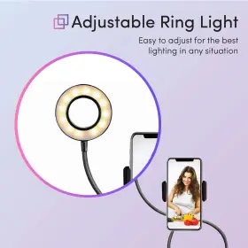 Talkworks 705954049036 Talk Works Selfie Ring Light Cell Phone Holder Compatible With Iphone 15/14/13/1 #2