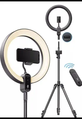 Tt-cl025 Taotronics 12ftft Ring Light With 78ftft Tripod Stand Dimmable Led Outer 24w 6500k