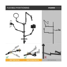 Tarion 060989791035 Live Streaming Stand With Wheels - 61 Inch /155cm 5-in-1 Stream Equip #3
