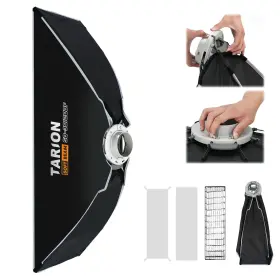 11.8x47.2in Tarion 060989791479 Foldable Strip Softbox For Lighting Quick 1-step Assembly 30x1