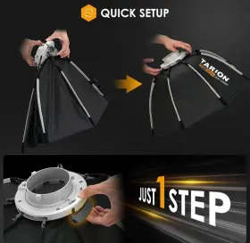 Tarion 060989791509 Octabox Studio Photograohy Softbox Quick 1-step Open And Folding 47.2in 120cm #2
