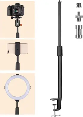 Tarion 445020447405 Desktop Light Stand With 1/4 Inch 3/8 Screws For Ring Tabletop Mount L #2