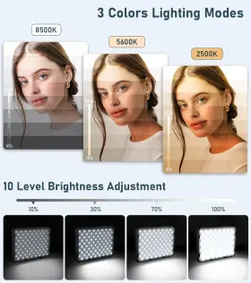 Tinpops 762715138446 2 Pack Photography Video Lighting Kit Led Light With 62ftft Tripod Stand #2
