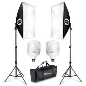 Tocoan 768443586214 Softbox Photography Lighting Kit 27 X 20 Inches Photo Studio Equipment And Con