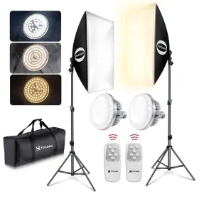 Tocoan 768443586337 Softbox Photography Lighting Kit 27 X 20 Inches Photo Studio Equipment And Con